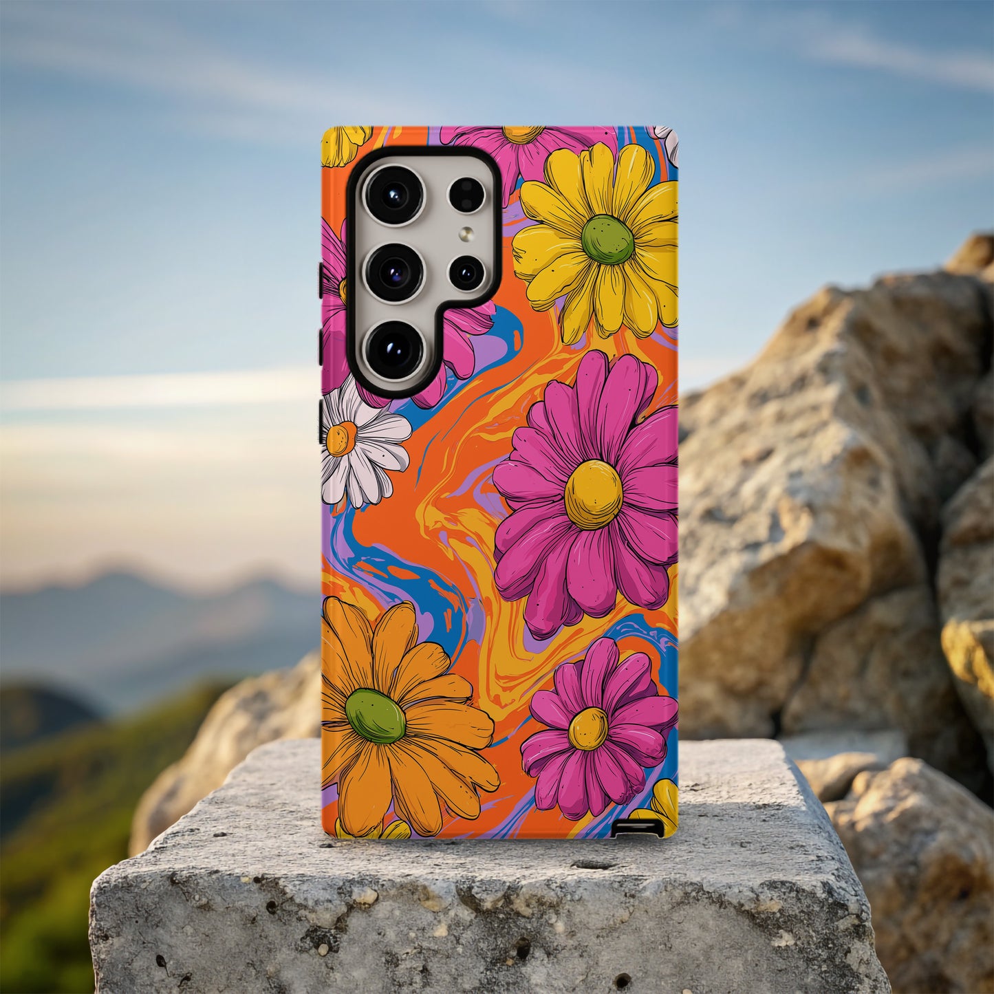 Groove Garden: Retro Swirl Daisy Explosion