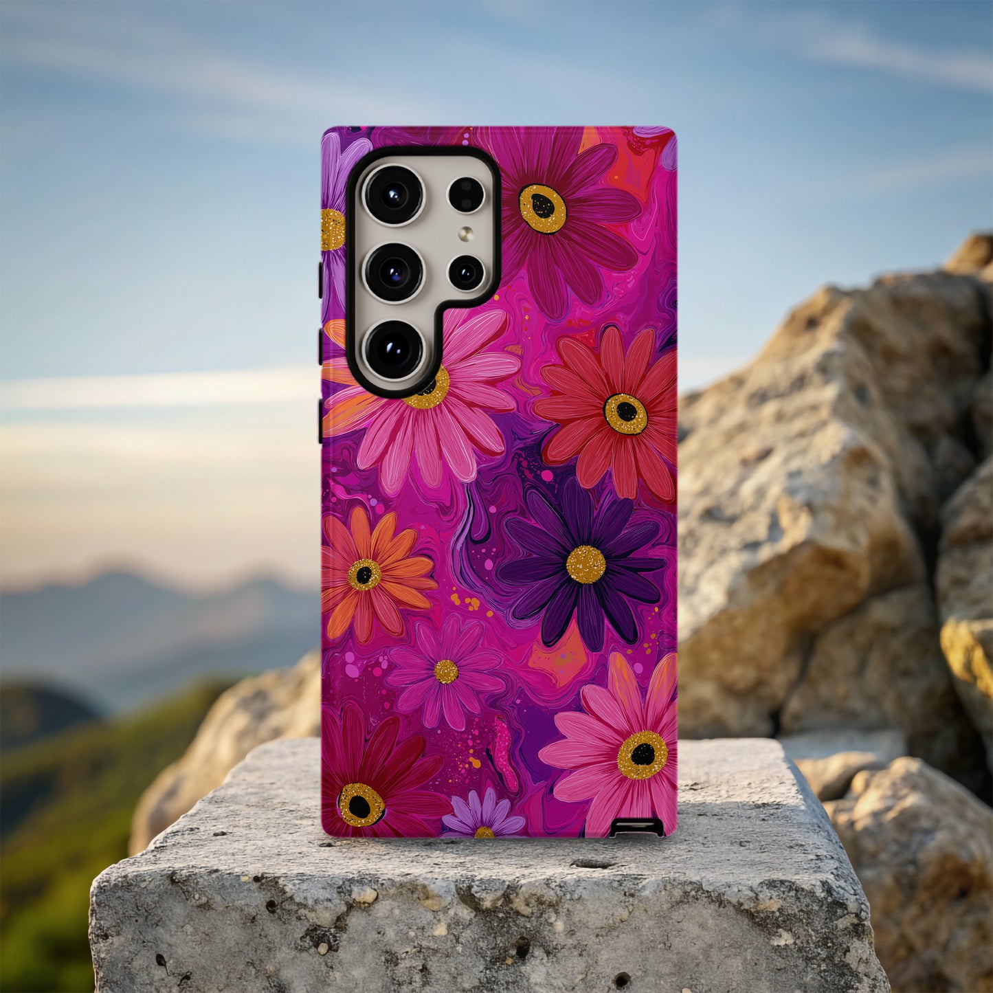 Cosmic Petal Pop: Hot Swirl Dreamscape
