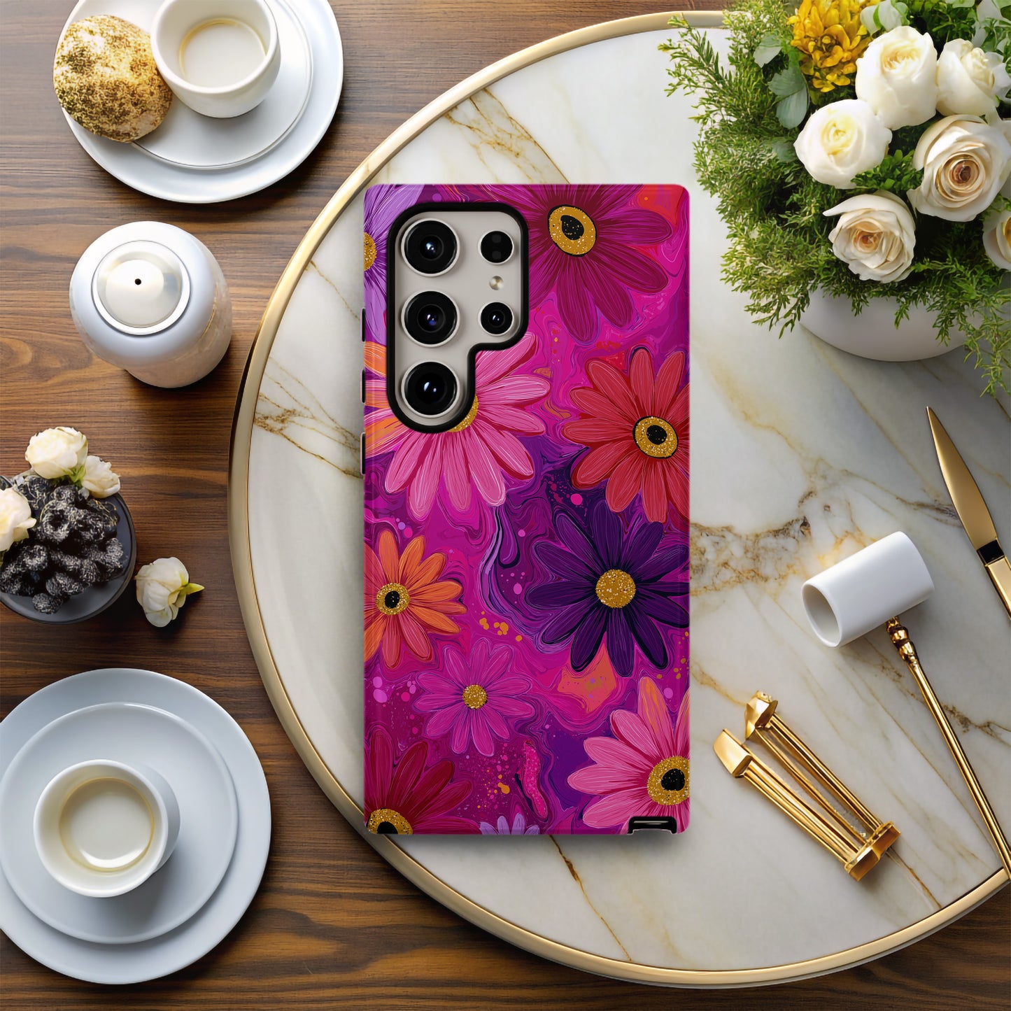 Cosmic Petal Pop: Hot Swirl Dreamscape