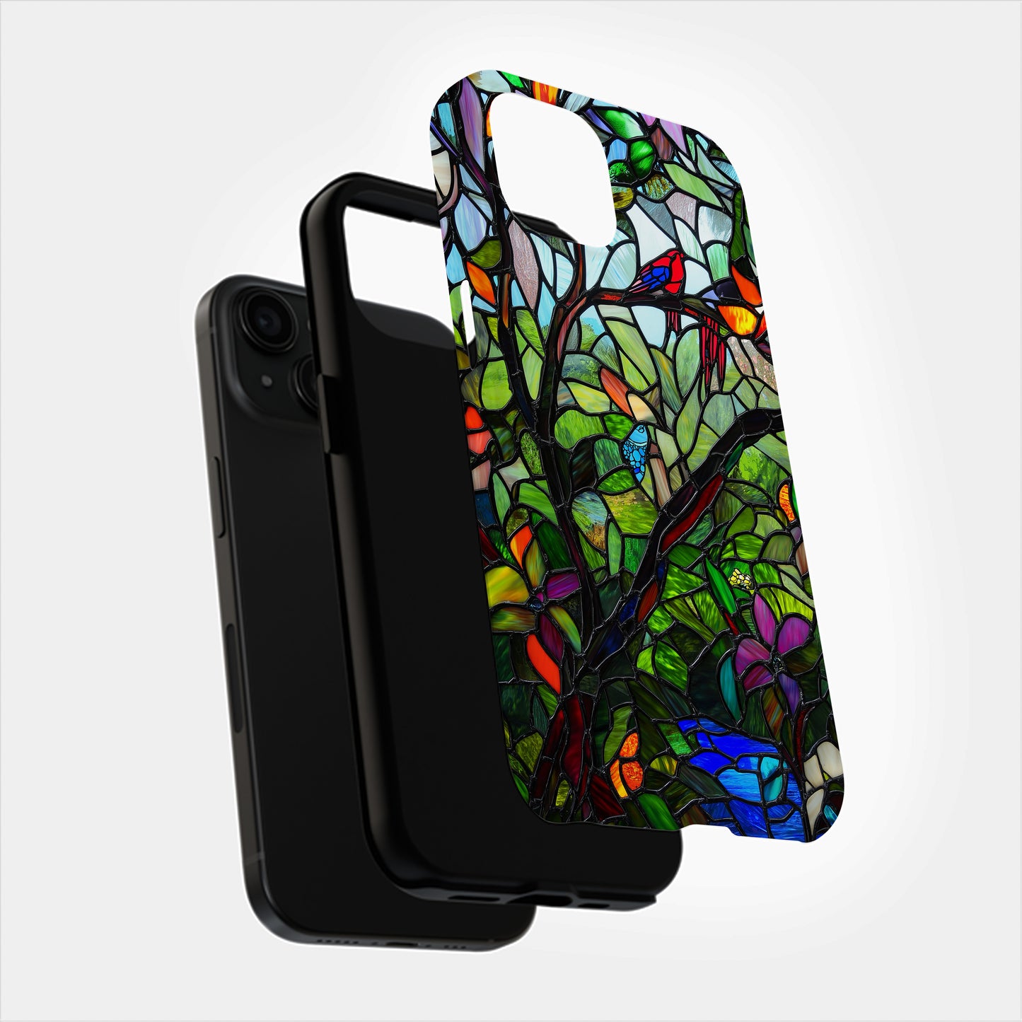 Tropical Paradise Stained Glass Phone Case