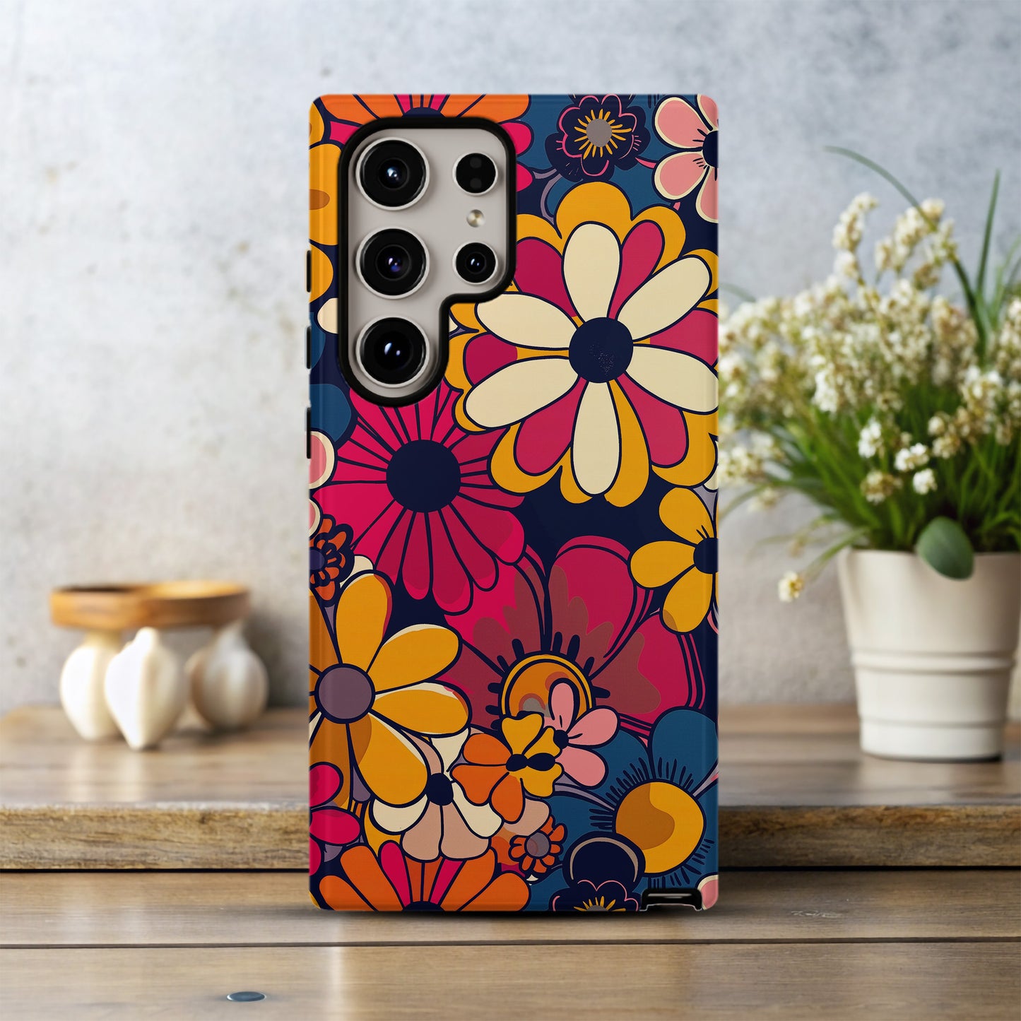 Retro Bloom Burst Phone Case