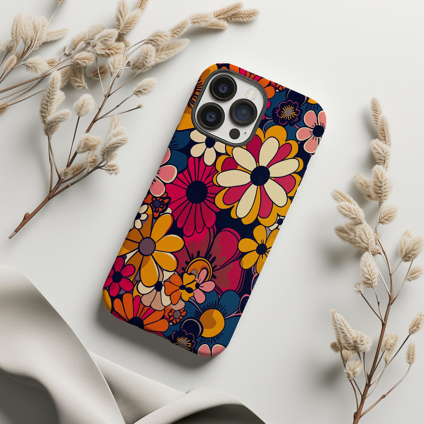 Retro Bloom Burst Phone Case