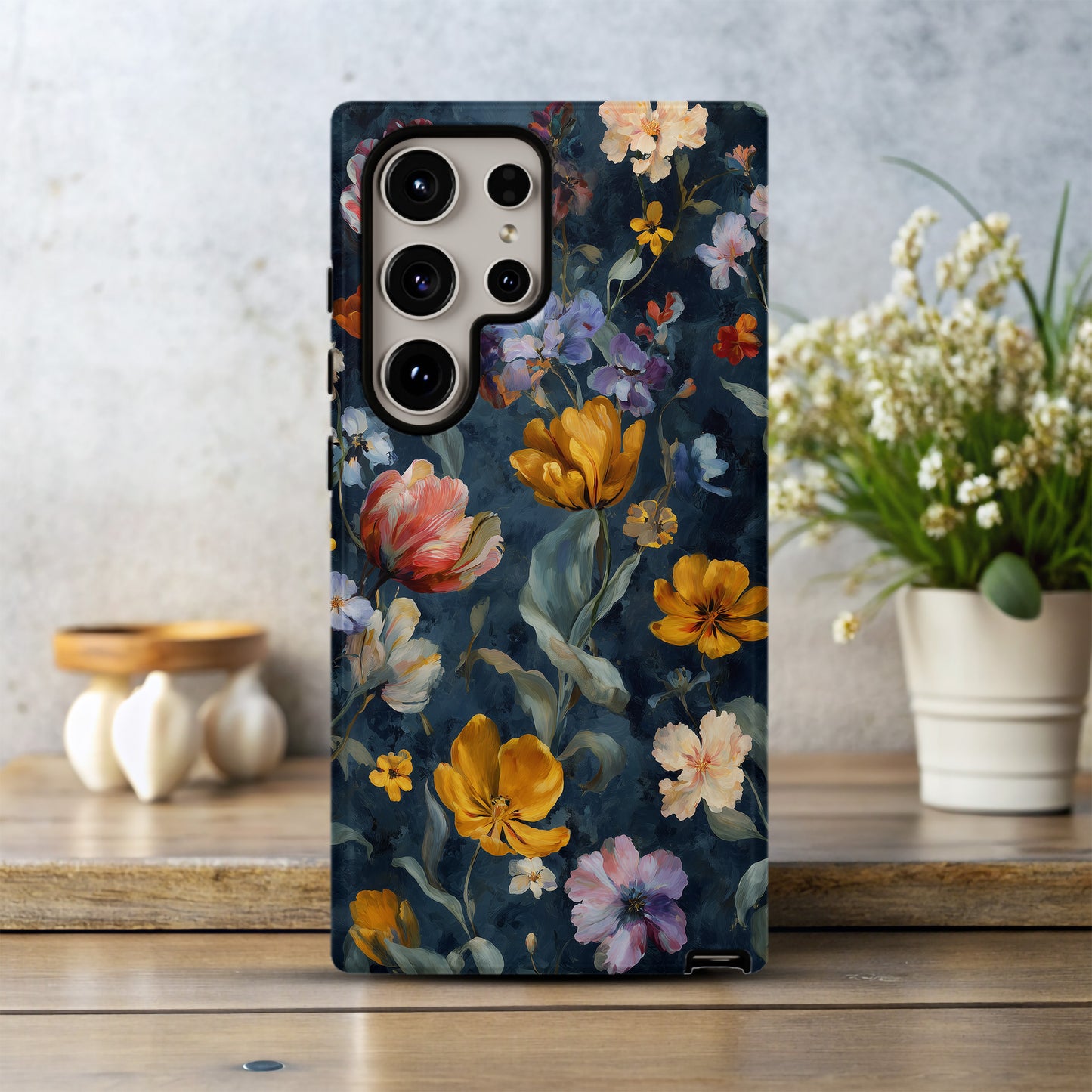 Moonlit Garden Elegance Floral Phone Case