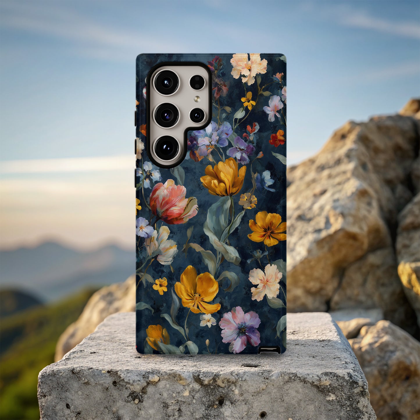 Moonlit Garden Elegance Floral Phone Case