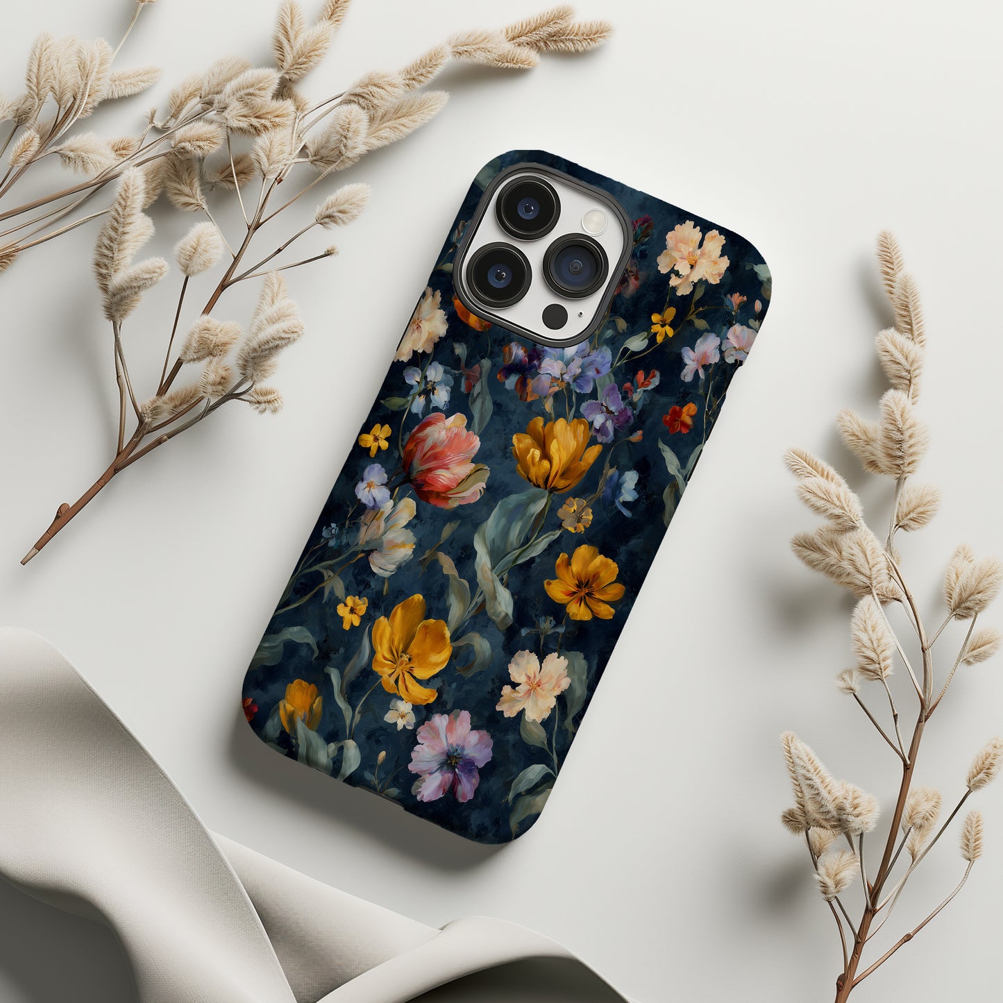Moonlit Garden Elegance Floral Phone Case
