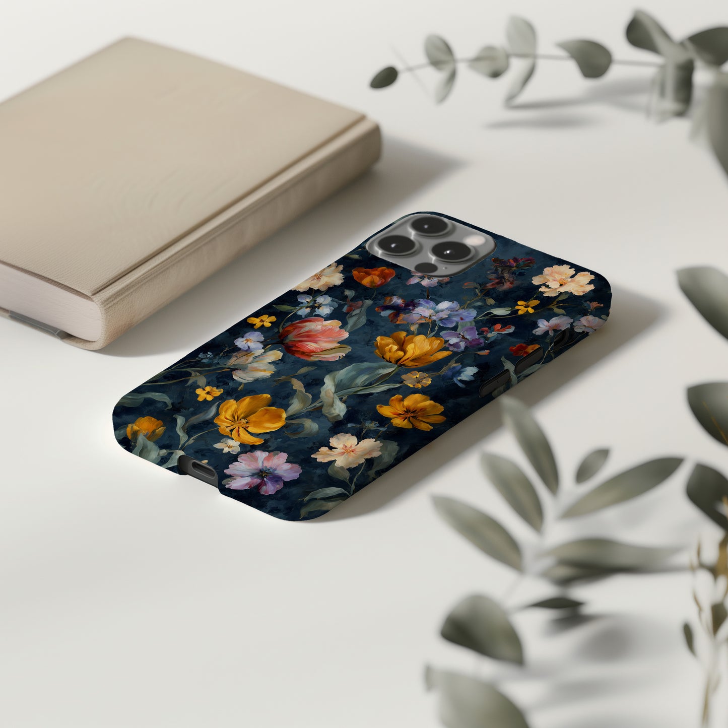 Moonlit Garden Elegance Floral Phone Case