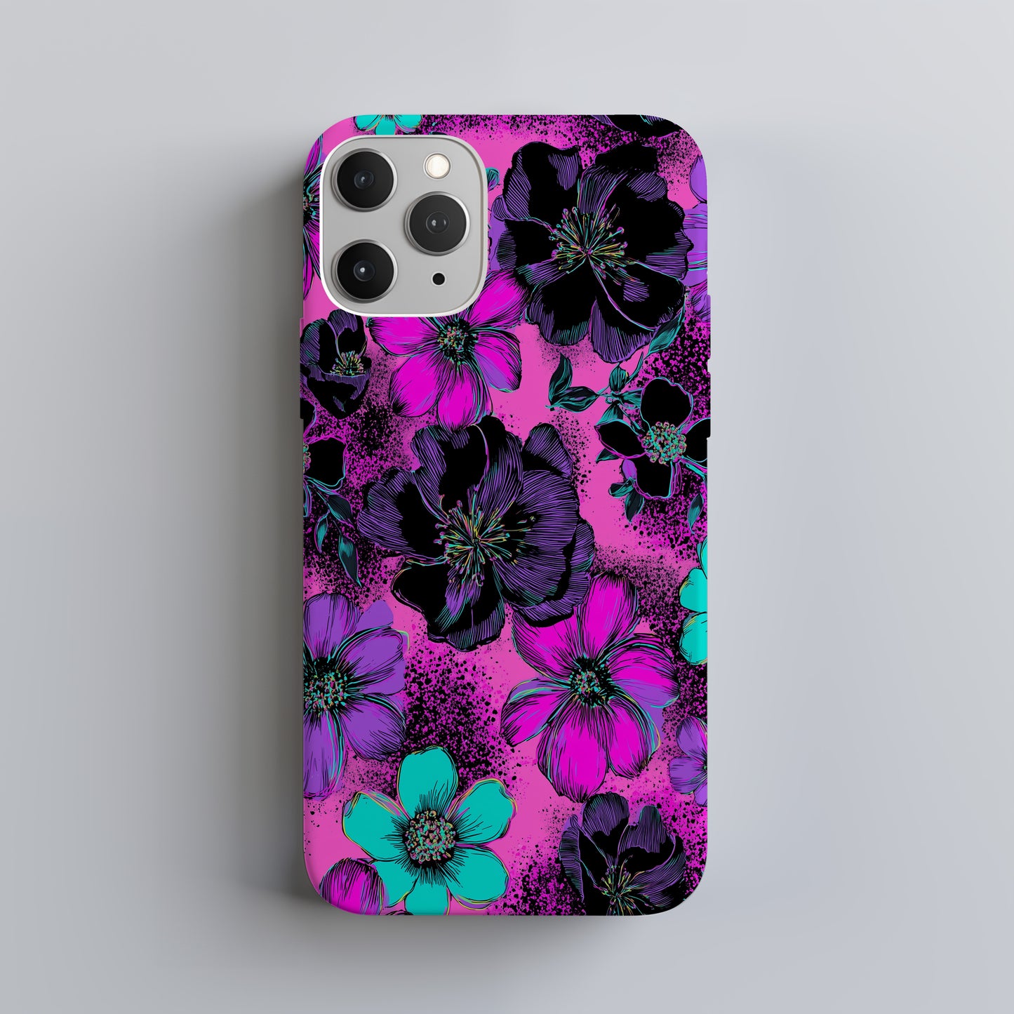 Neon Night Bloom Floral Phone Case