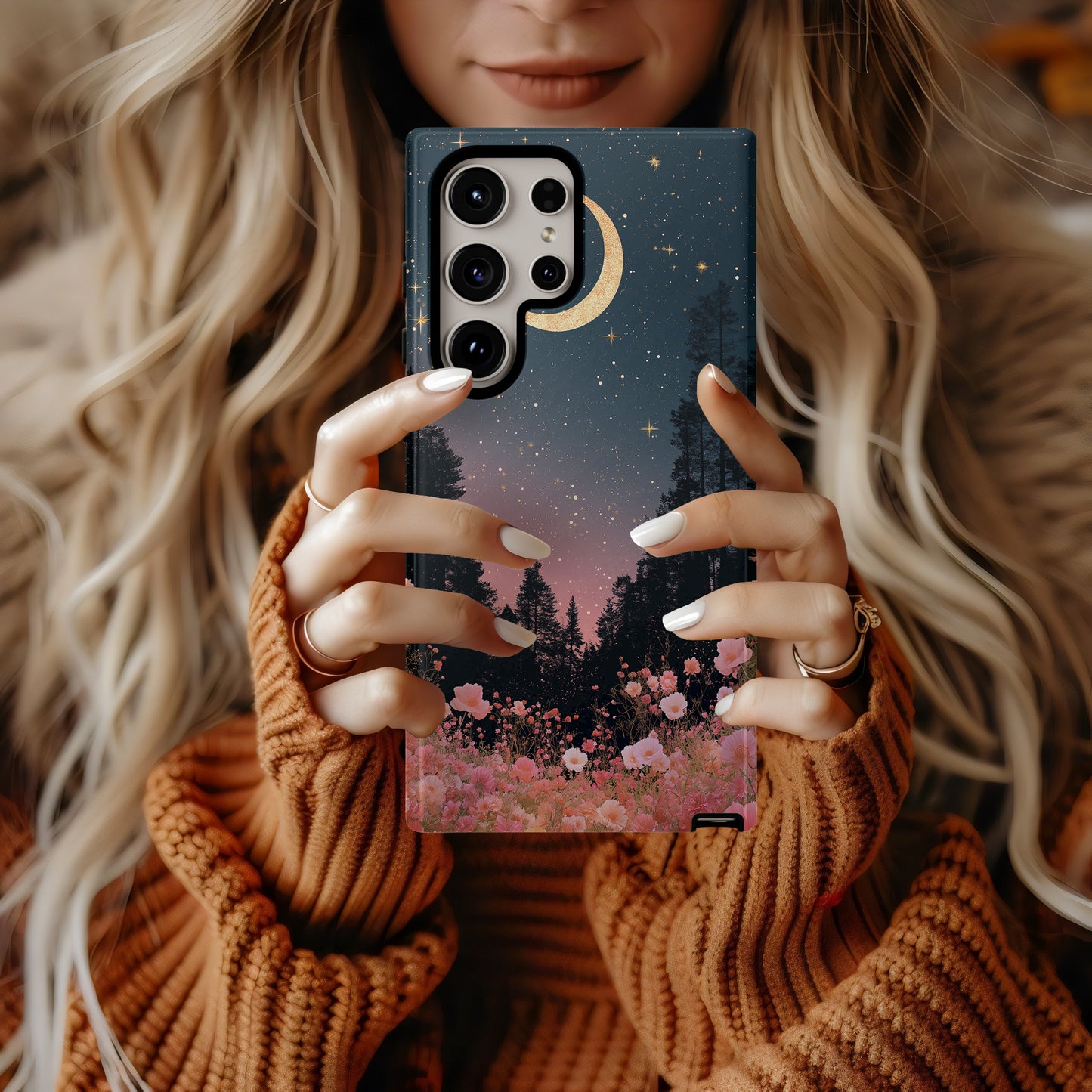 Moonlit Meadow Glow Phone Case