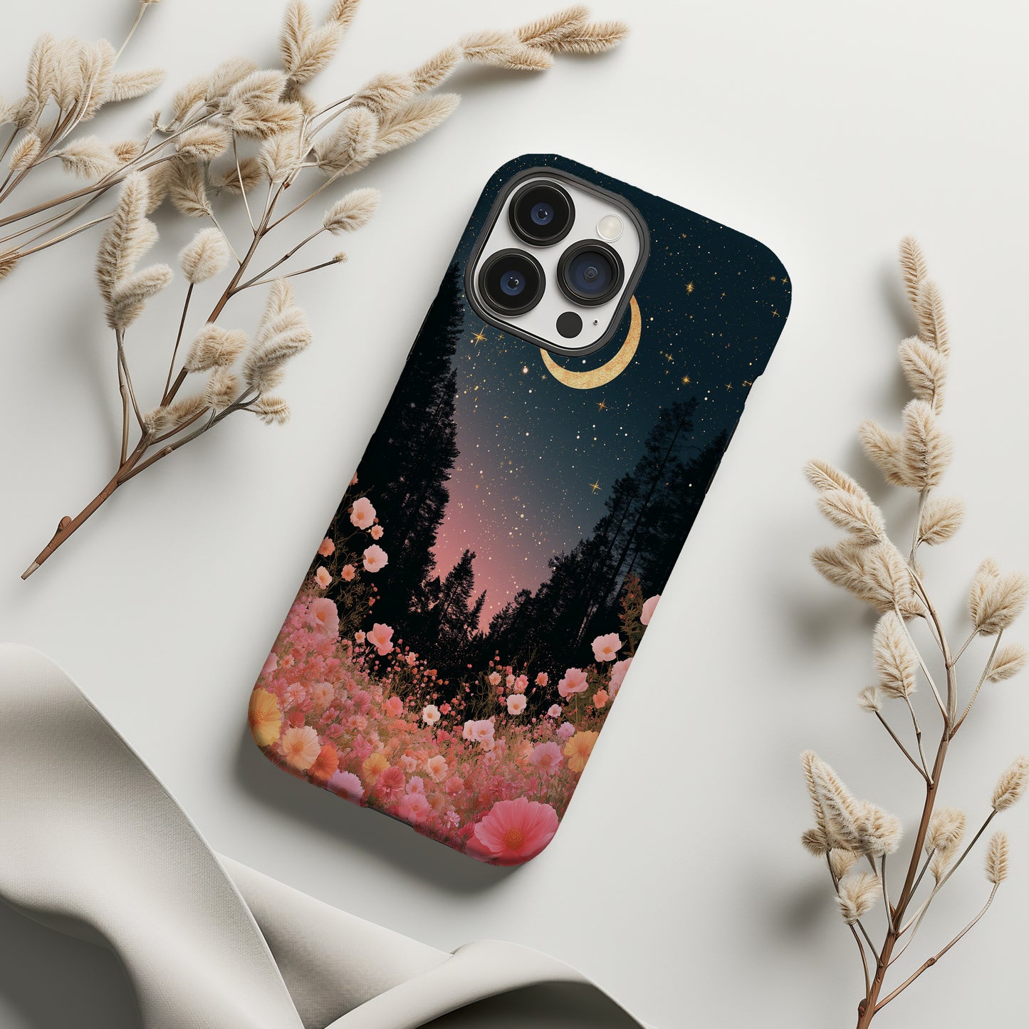 Moonlit Meadow Glow Phone Case