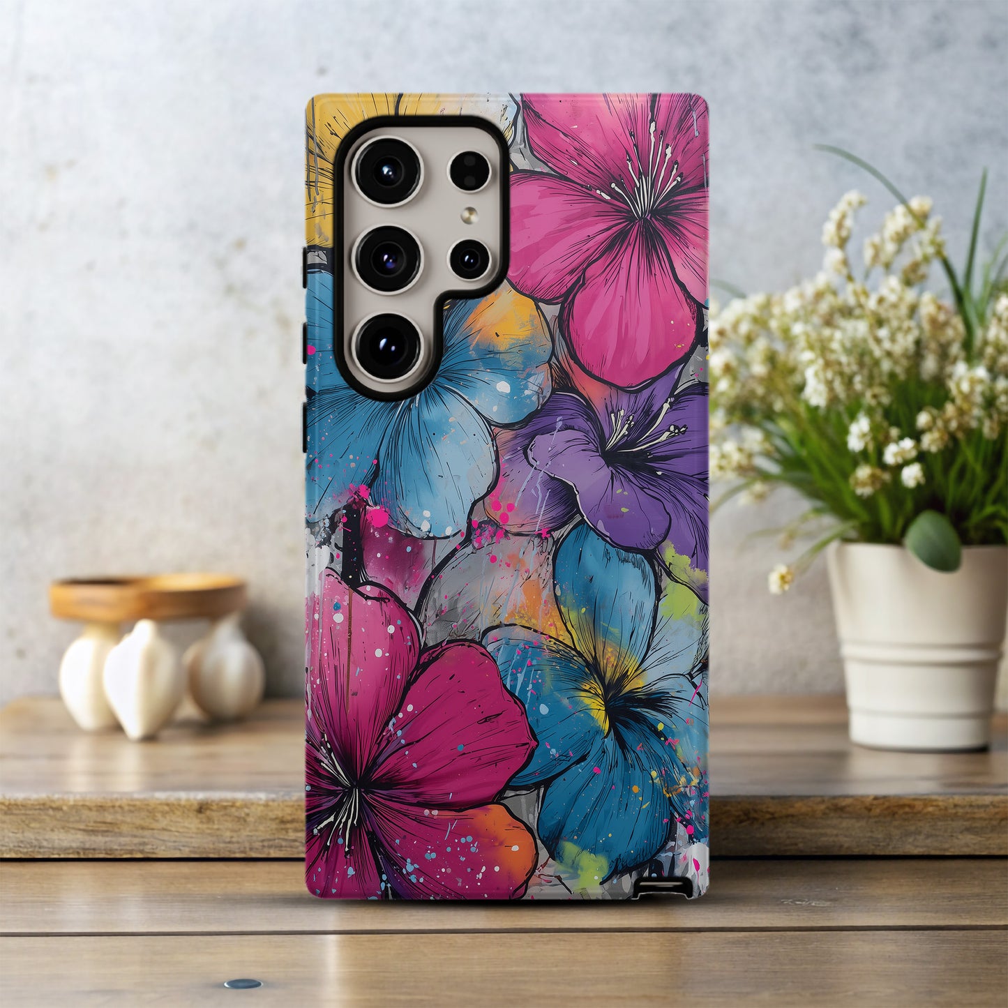 Urban Graffiti Bloom Phone Case