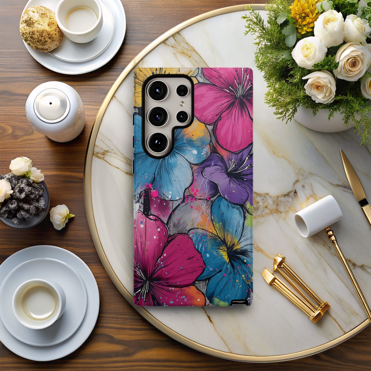 Urban Graffiti Bloom Phone Case
