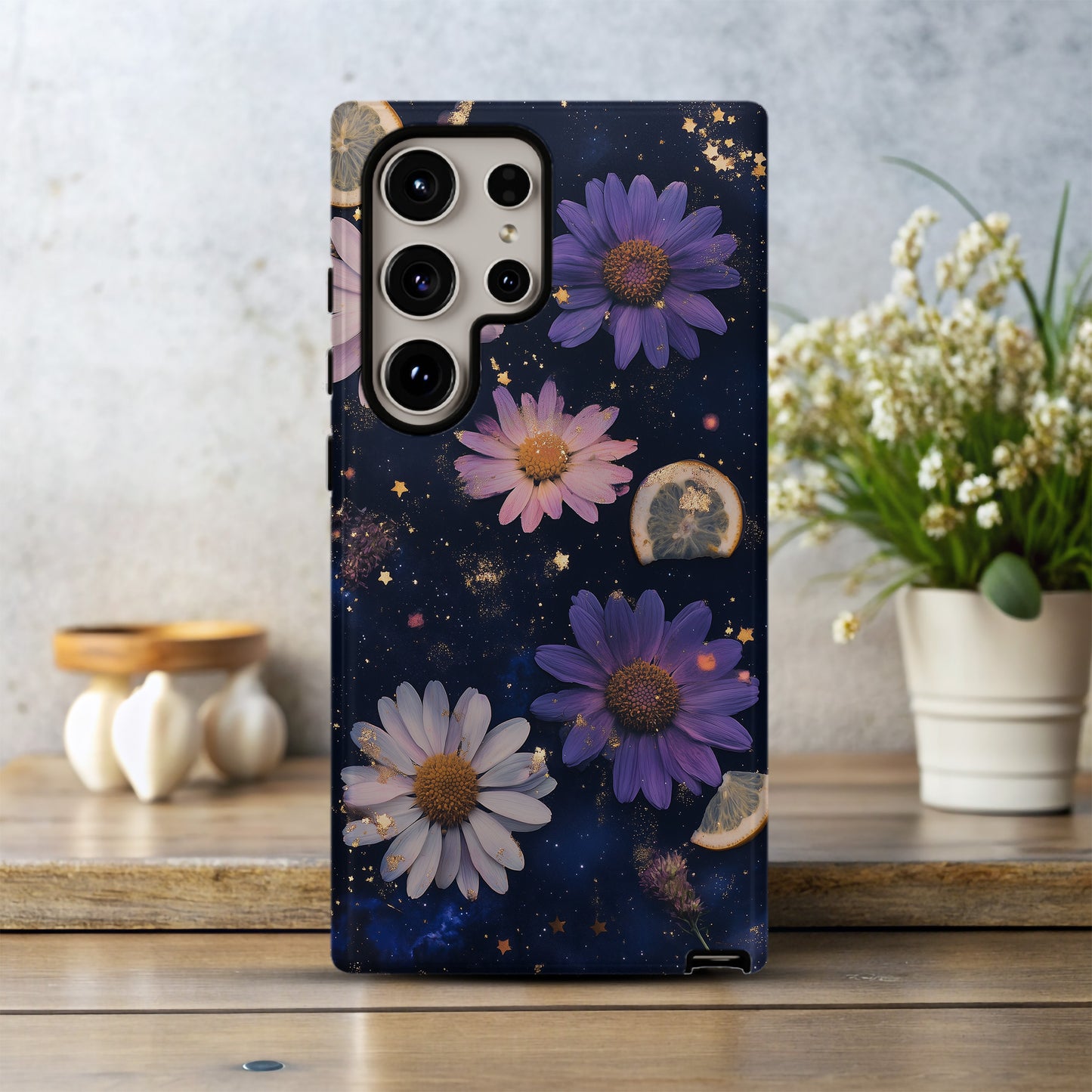 Galactic Petals & Cosmic Citrus Phone Case