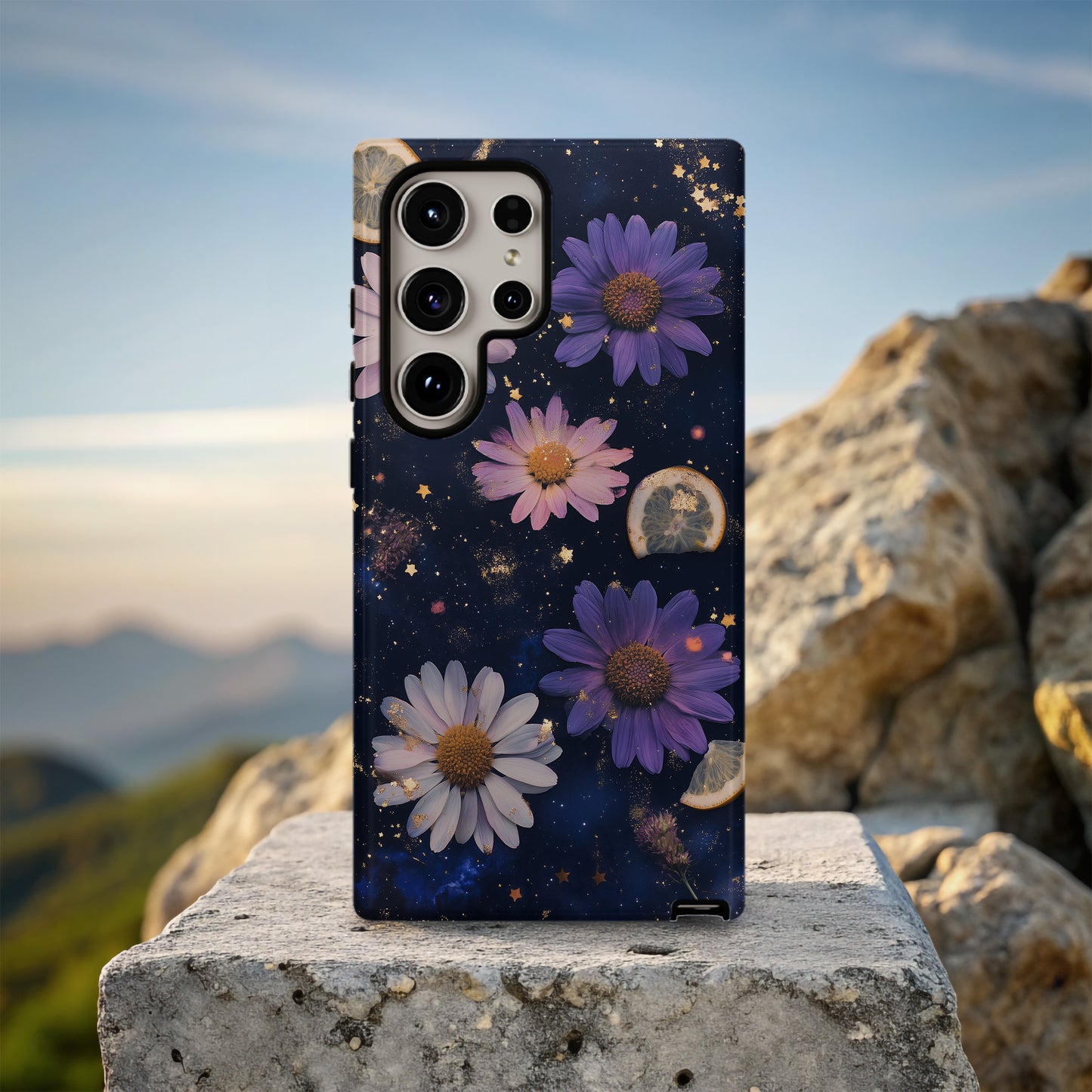 Galactic Petals & Cosmic Citrus Phone Case