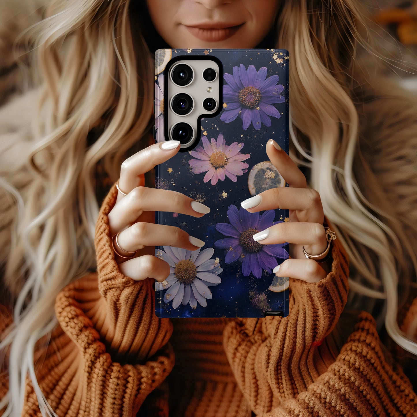 Galactic Petals & Cosmic Citrus Phone Case