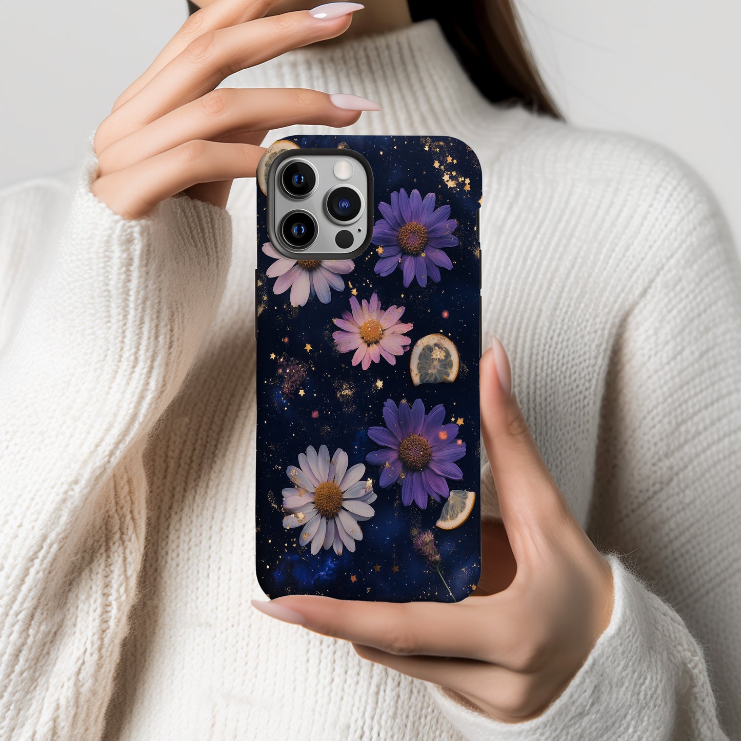 Galactic Petals & Cosmic Citrus Phone Case