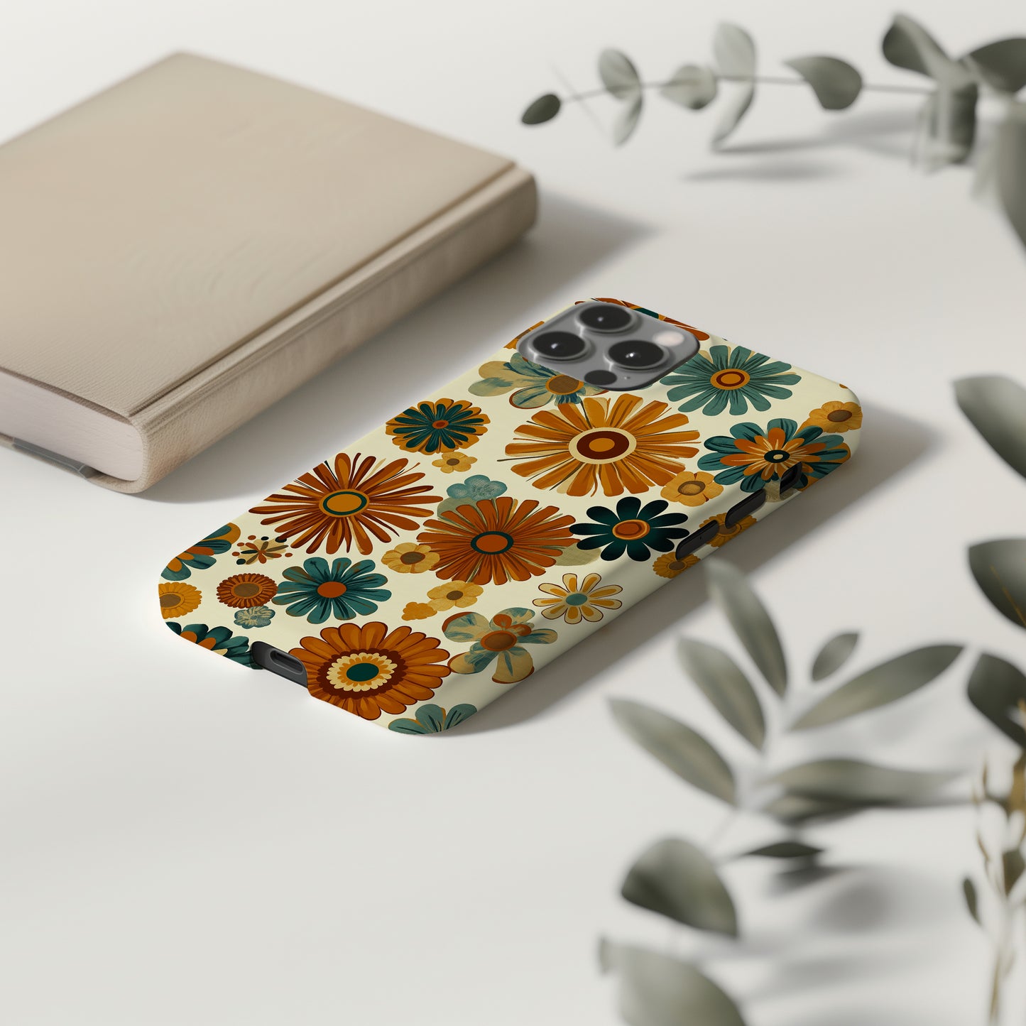 Retro Kaleidoscope Blooms Floral Phone Case