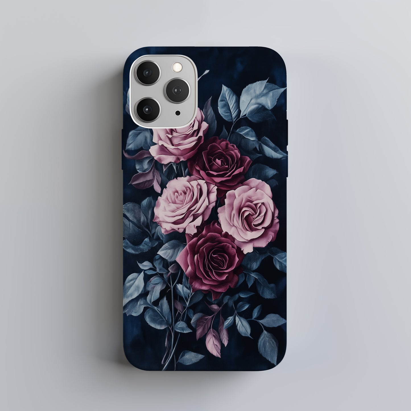 Midnight Blushing Roses Phone Case