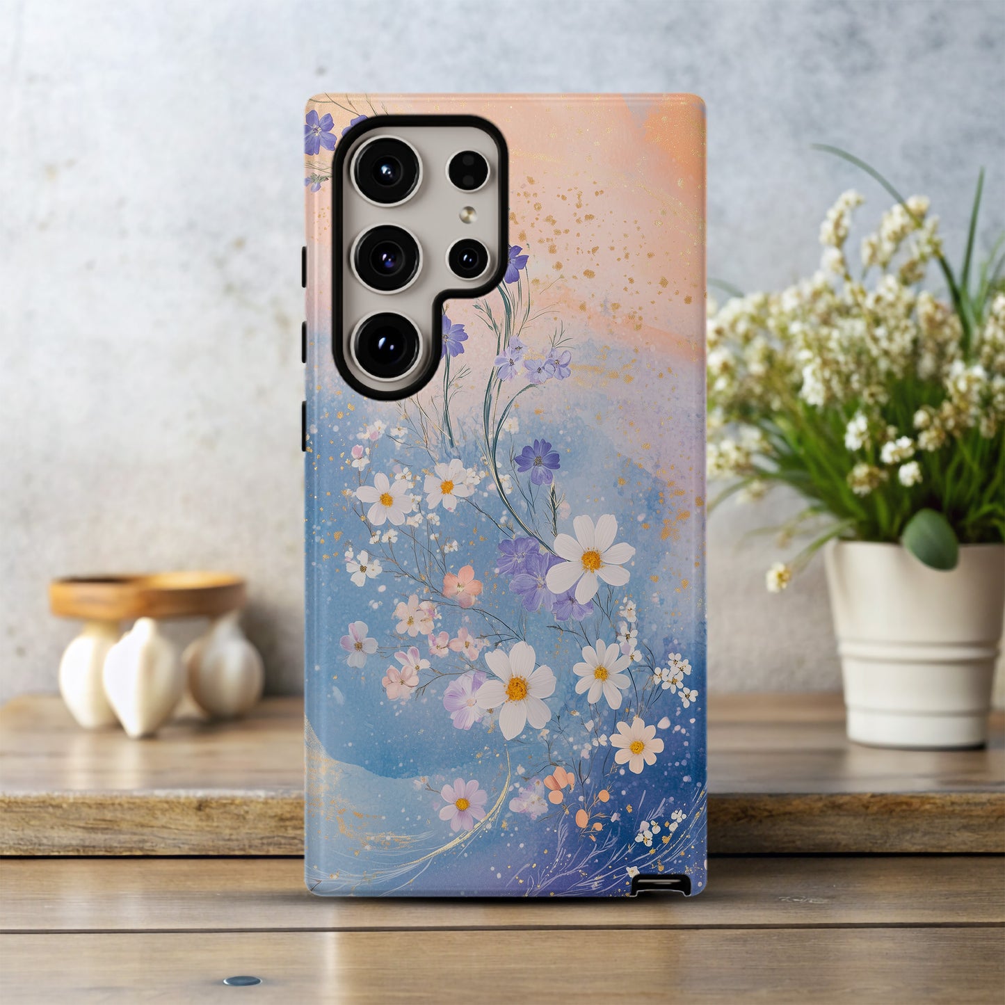 Pastel Wildflower Swirl Floral Phone Case