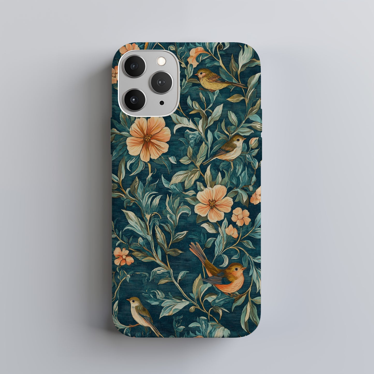 Teal Tapestry Songbird Phone Case