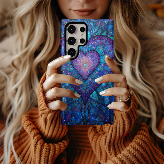 Celestial Heartlight Stained Glass Phone Case