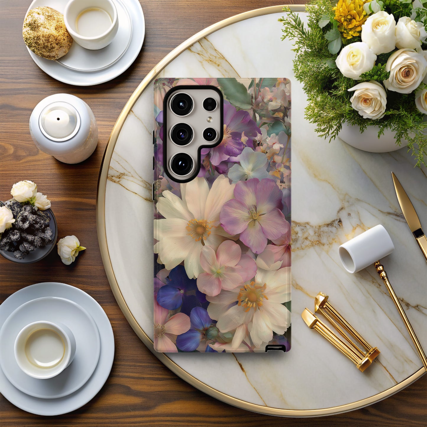 Antique Bloom Collage Phone Case