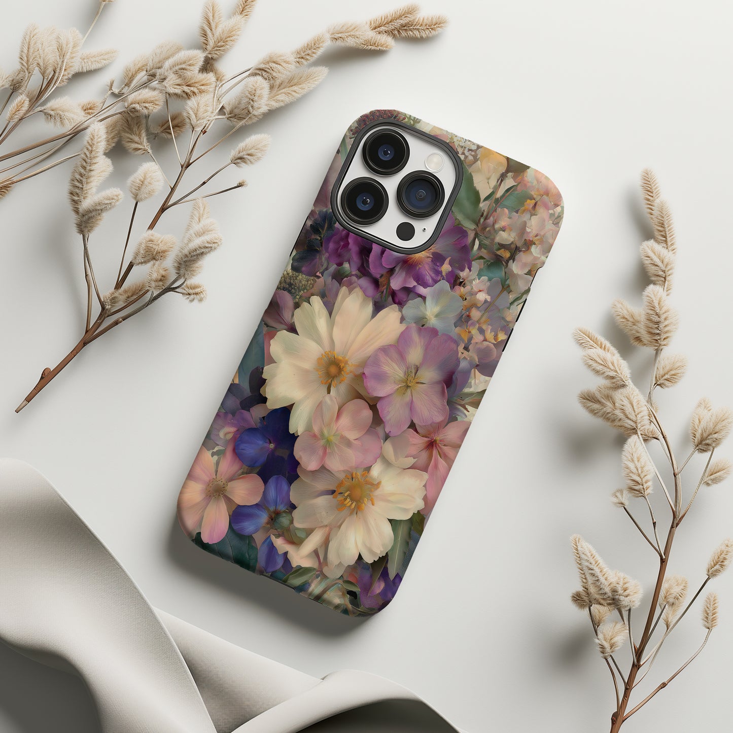 Antique Bloom Collage Phone Case