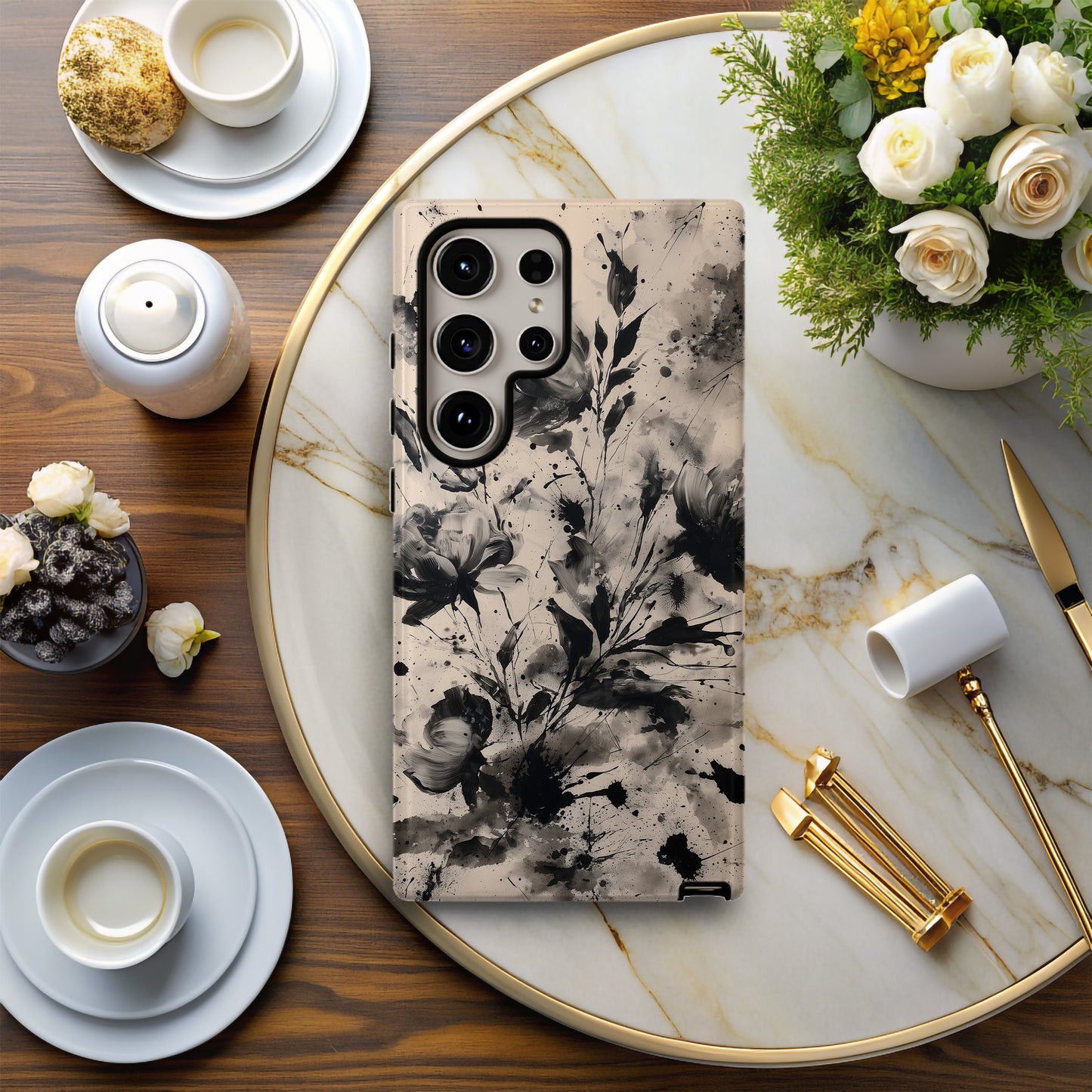 Ink Bloom Chaos Floral Phone Case