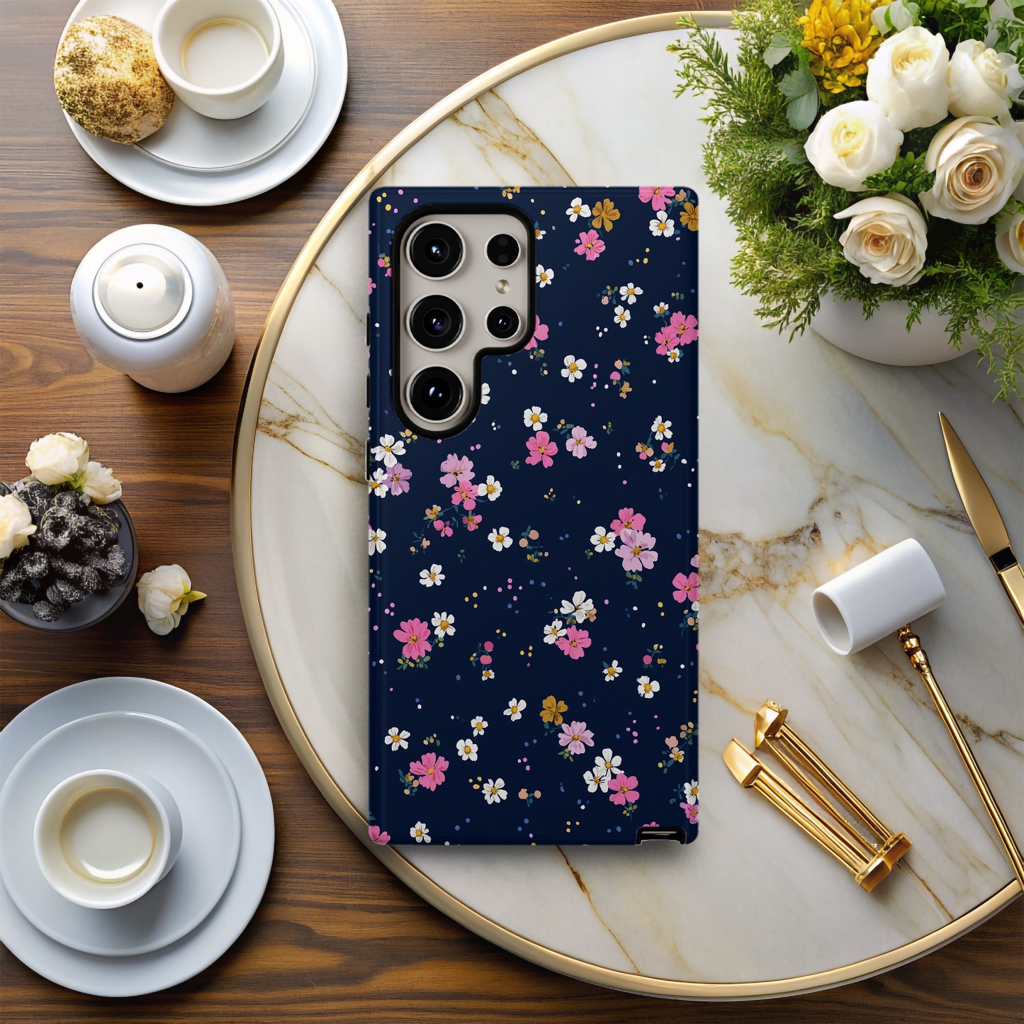 Midnight Petal Drift Phone Case