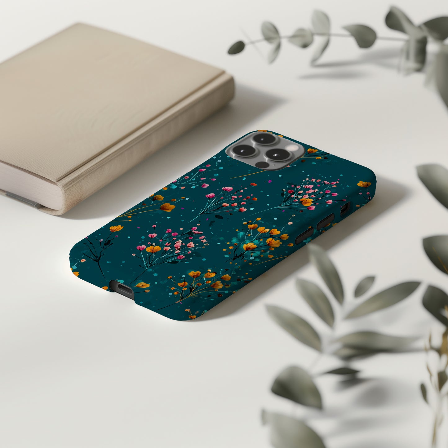 Midnight Wildflower Meadow Phone Case