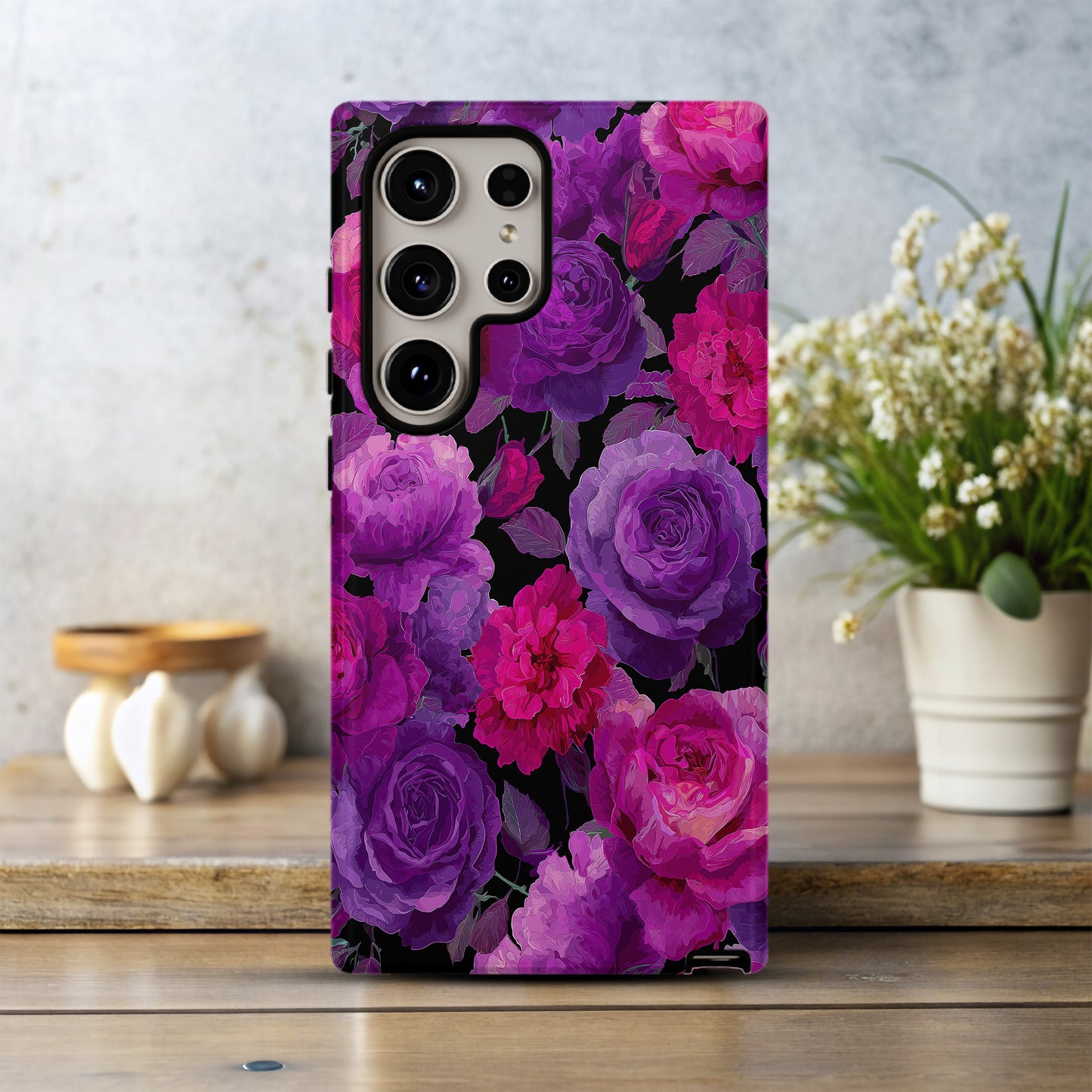 Romantic Gothic Rose Garden Phone Case
