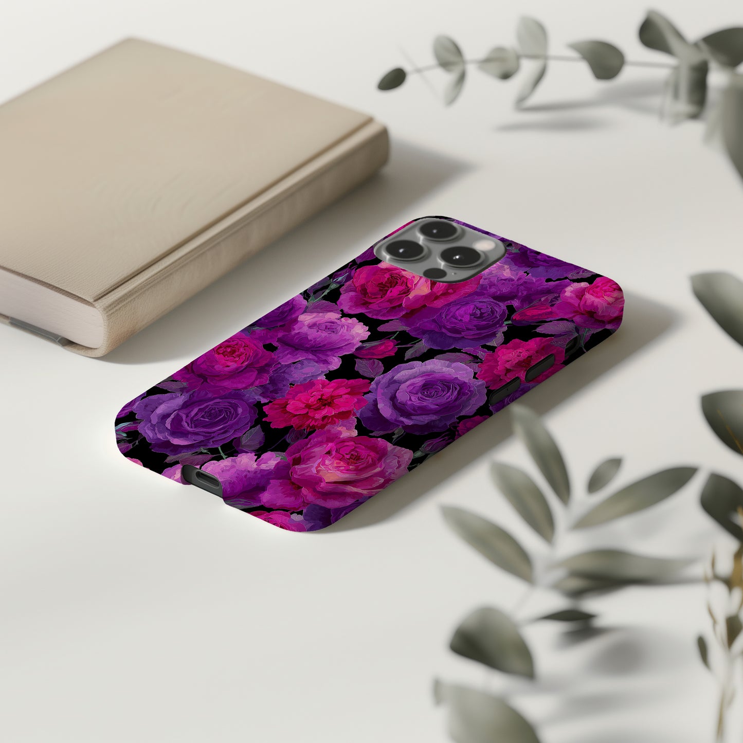 Romantic Gothic Rose Garden Phone Case