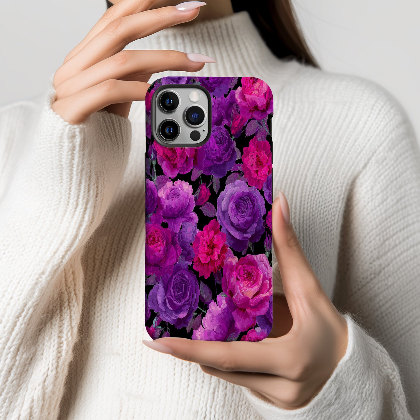 Romantic Gothic Rose Garden Phone Case
