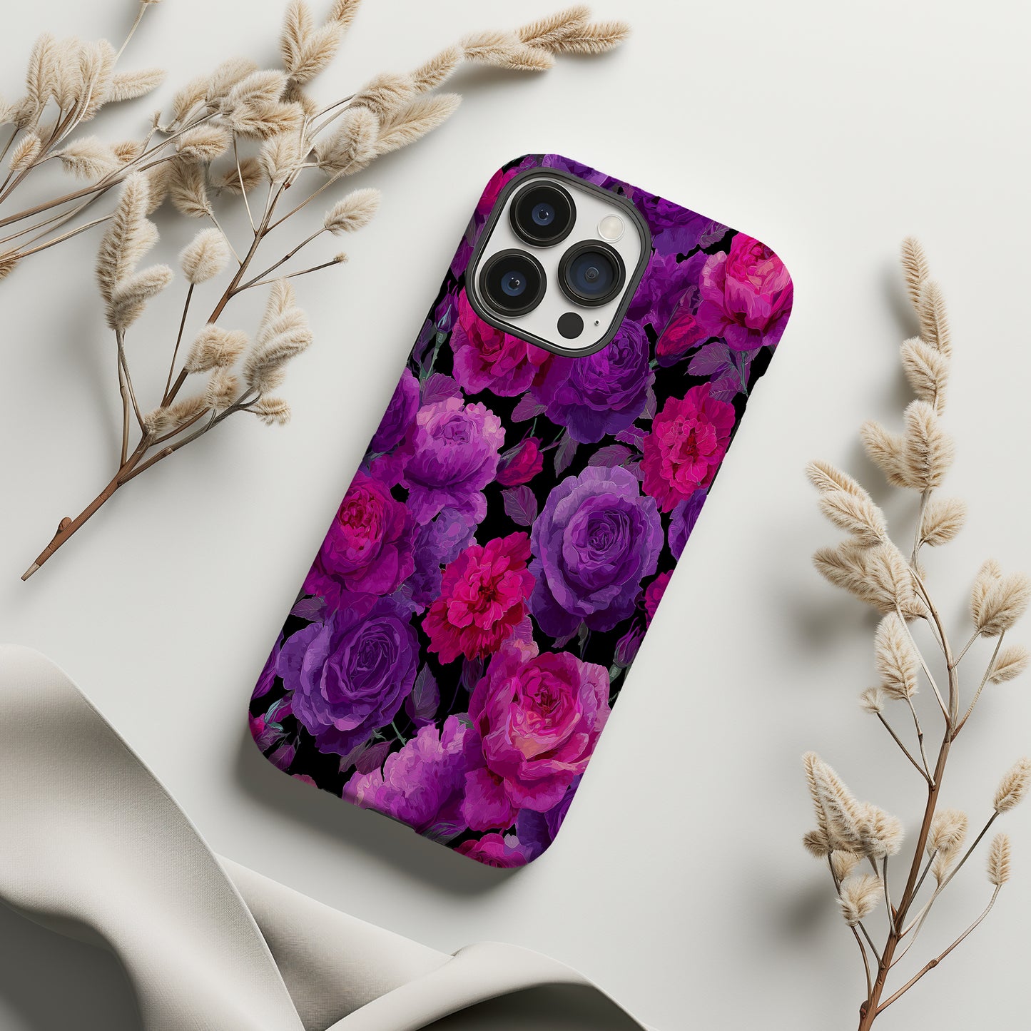 Romantic Gothic Rose Garden Phone Case