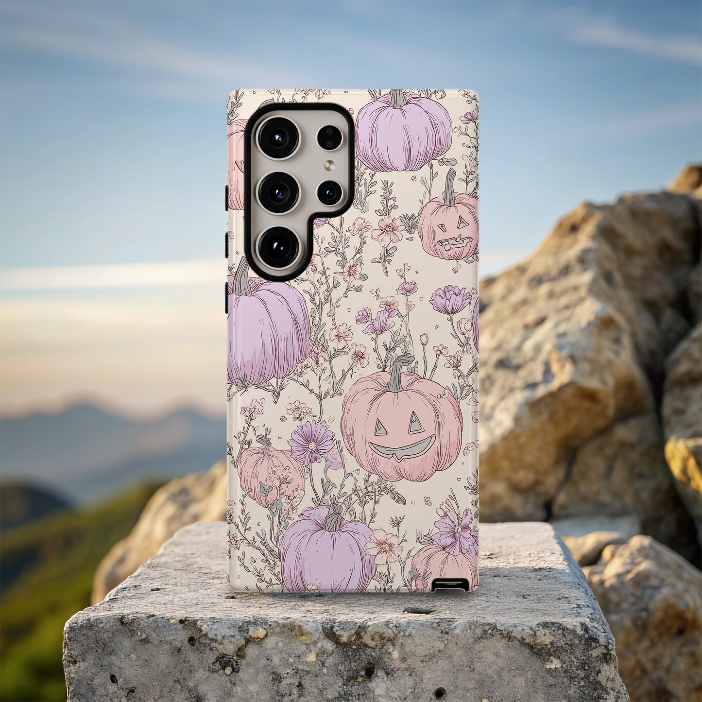Pastel Pumpkin Patch Phone Case β Cute Halloween Floral Design ππΈ