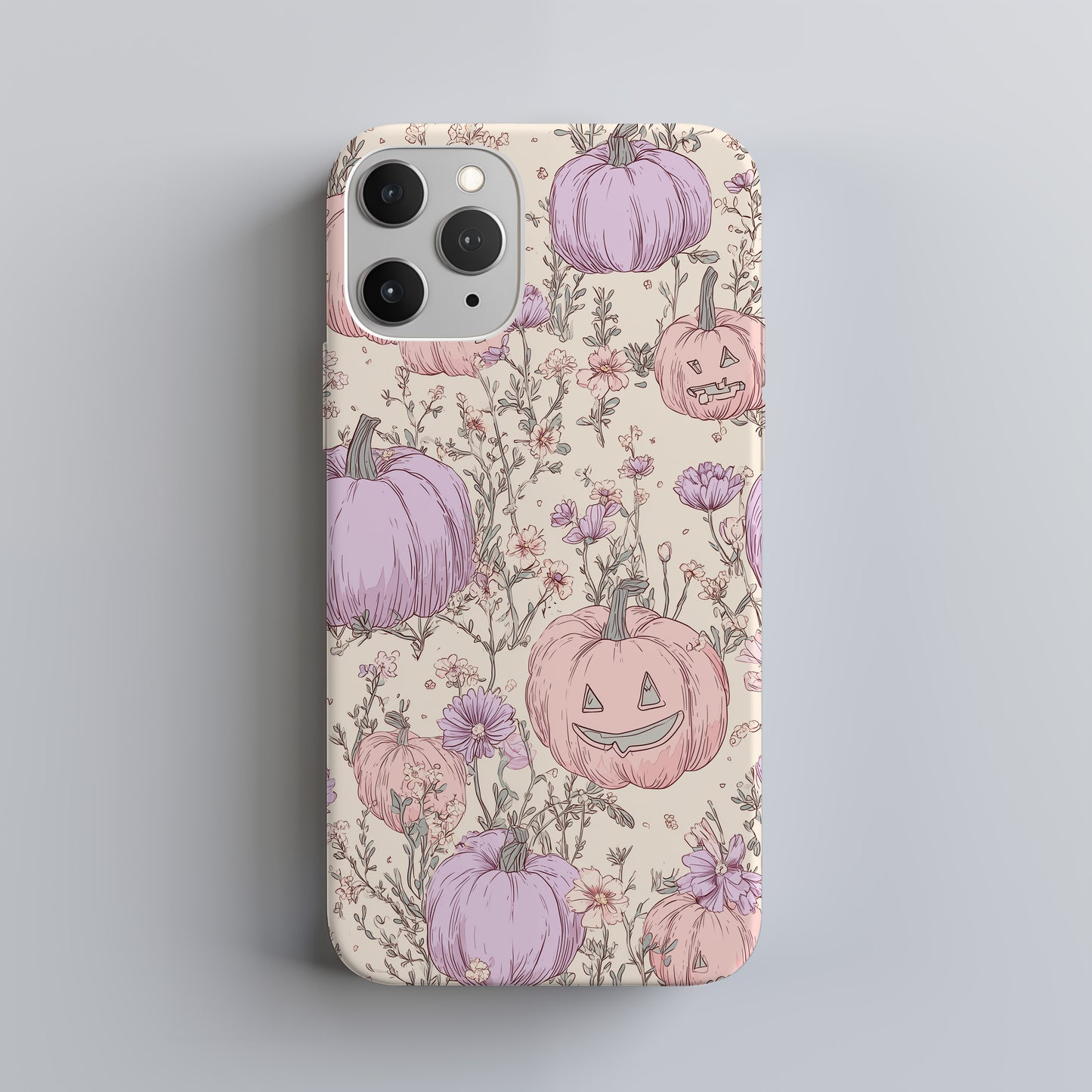 Pastel Pumpkin Patch Phone Case β Cute Halloween Floral Design ππΈ