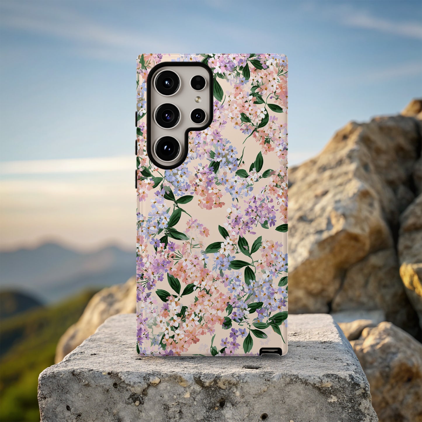 🌸 Pastel Spring Blossom Protective Phone Case – Elegant Floral Design
