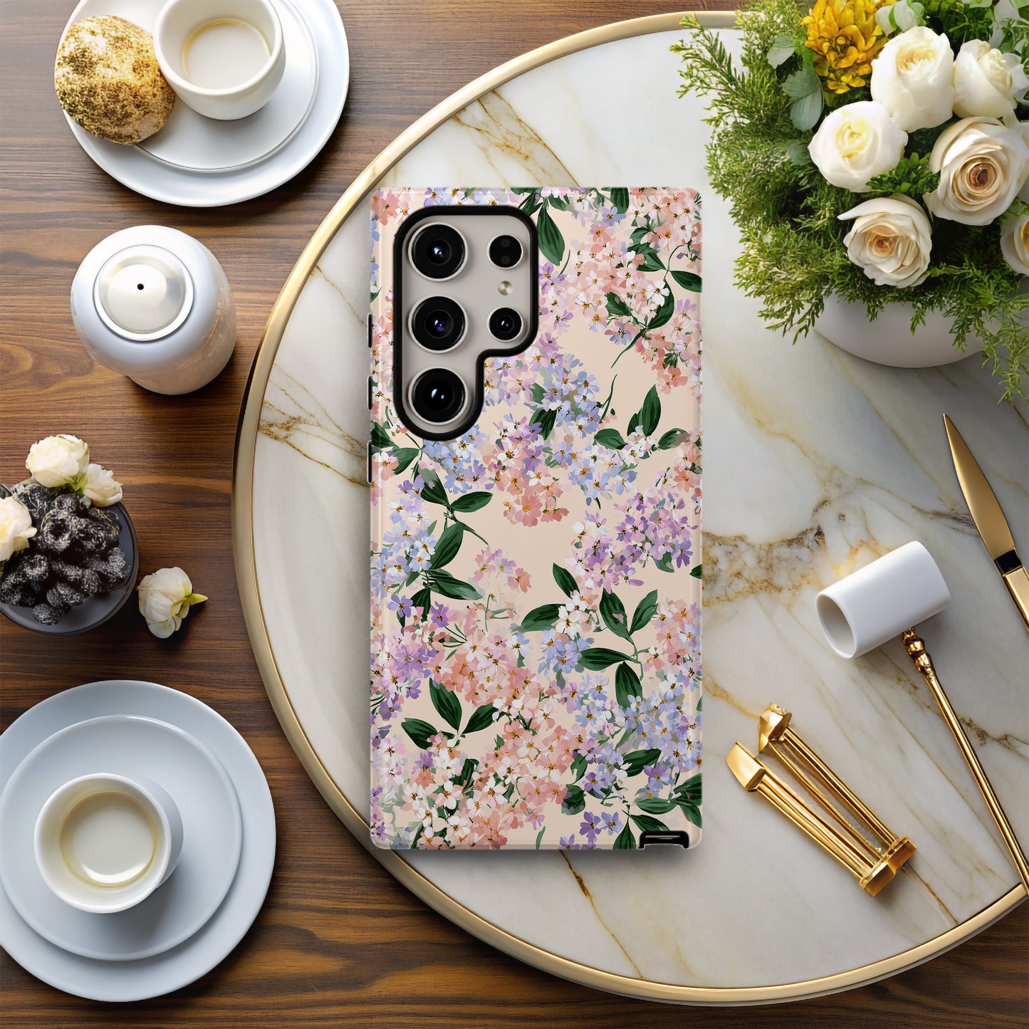 🌸 Pastel Spring Blossom Protective Phone Case – Elegant Floral Design