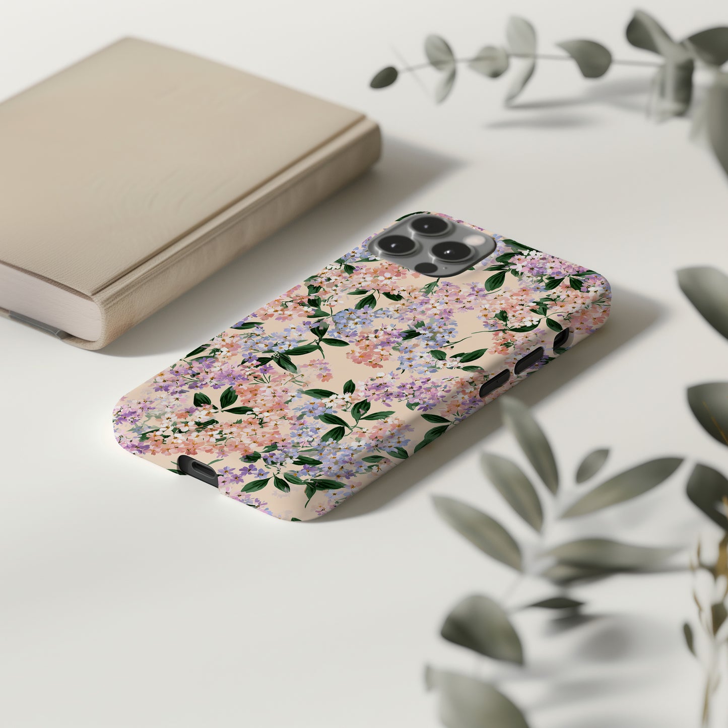 🌸 Pastel Spring Blossom Protective Phone Case – Elegant Floral Design