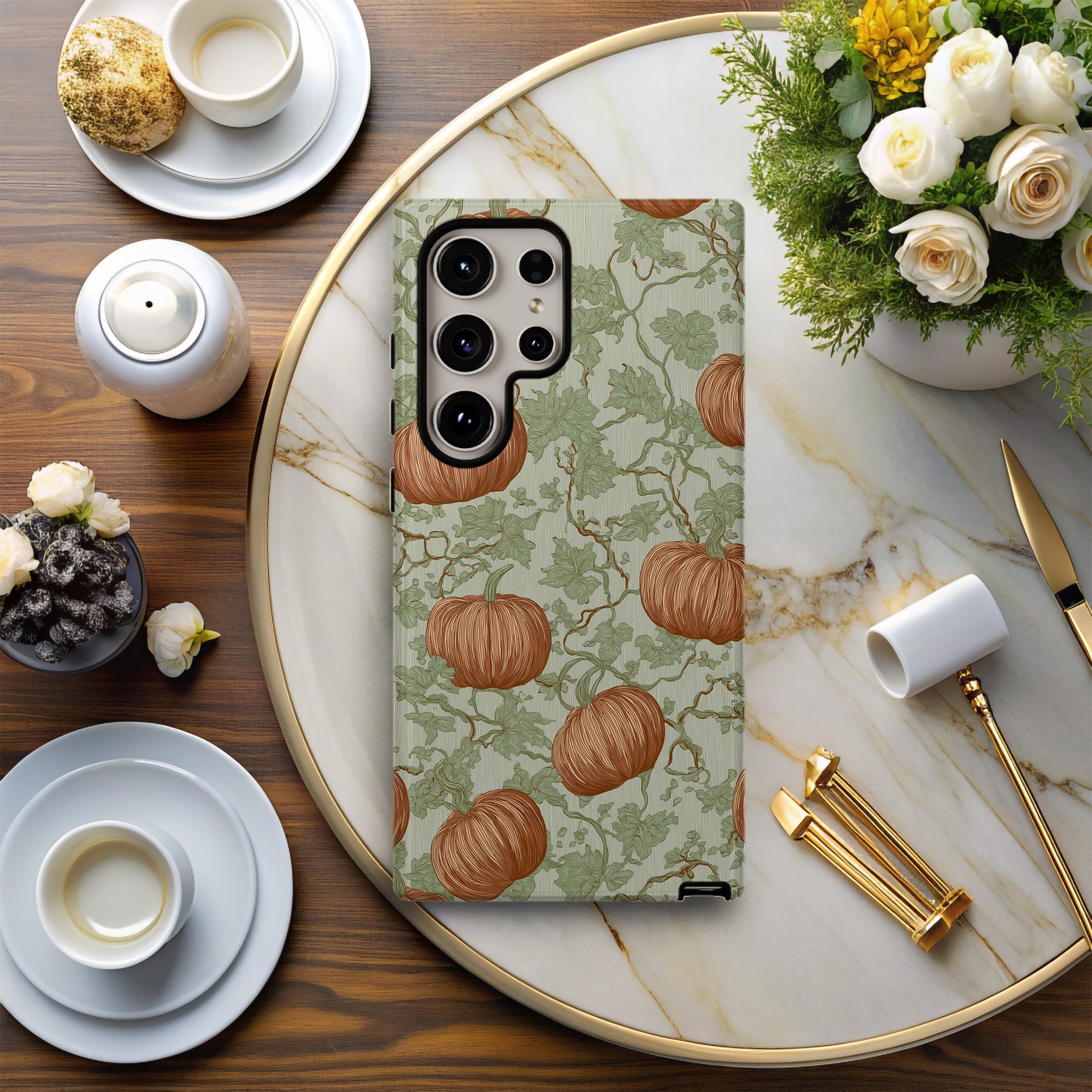 Autumn Harvest Pumpkin Phone Case – Rustic Fall-Inspired Protective Case