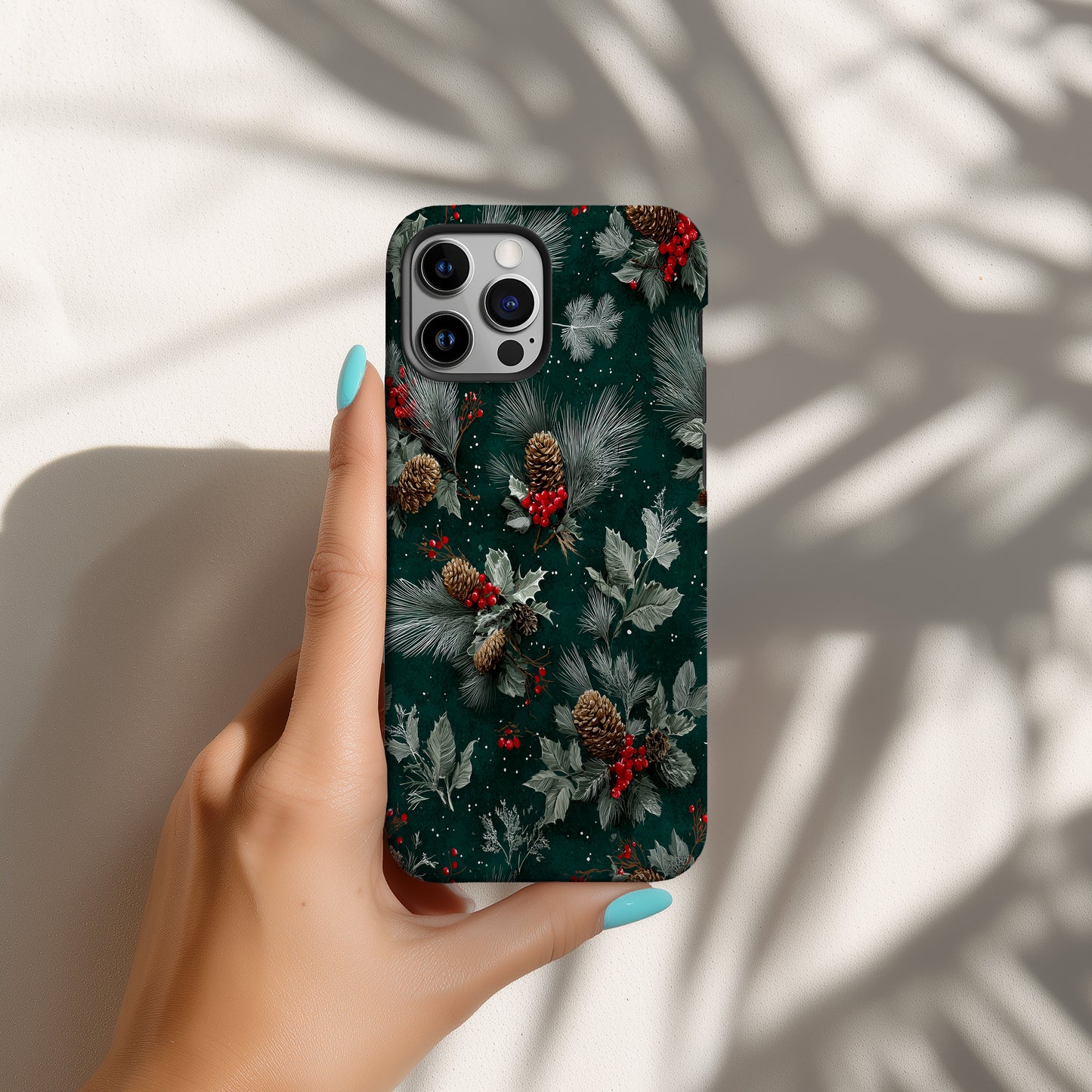 π² Winter Pine & Berry Protective Phone Case β Classic Holiday Forest Edition βοΈ