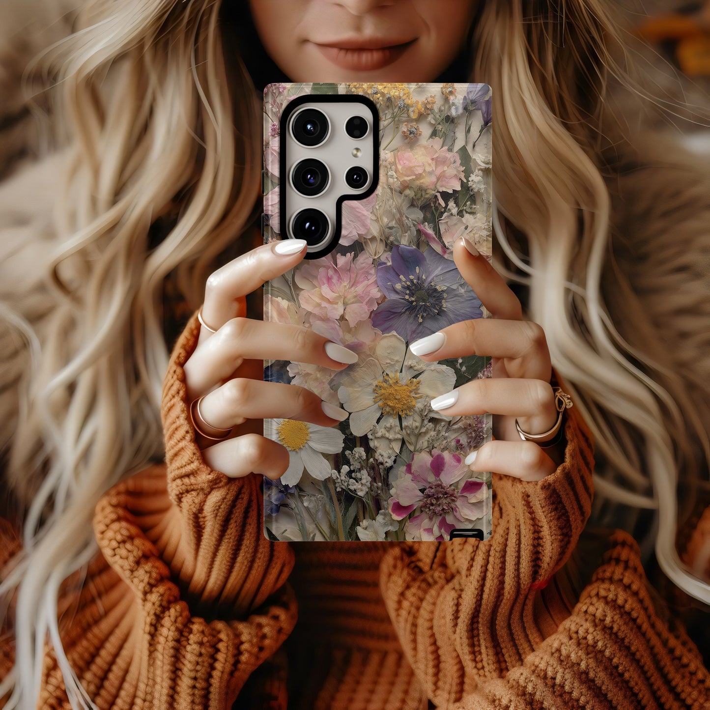 🌼 Pressed Garden Bouquet Protective Phone Case