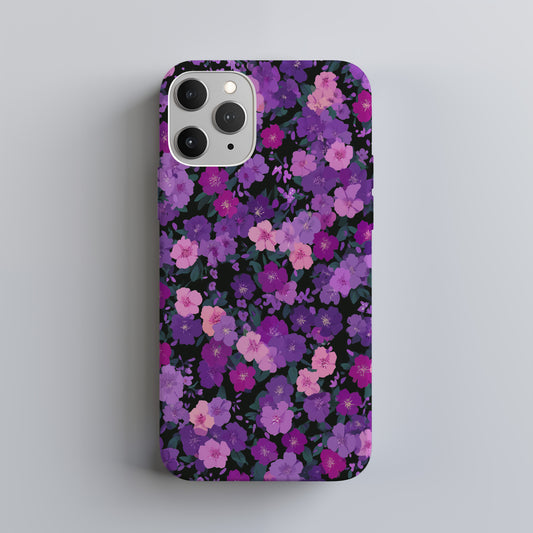 Violet Whisper Garden – Elegant Floral Protective Phone Case