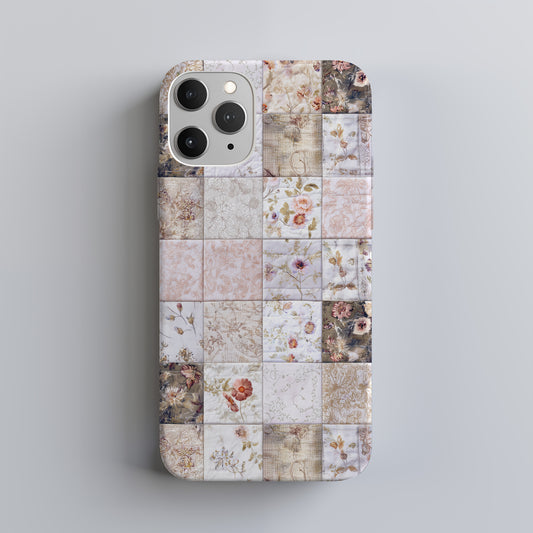 Vintage Botanical Patchwork Protective Phone Case