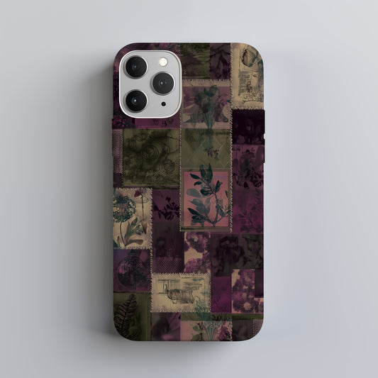 Midnight Botanica Patchwork Protective Phone Case