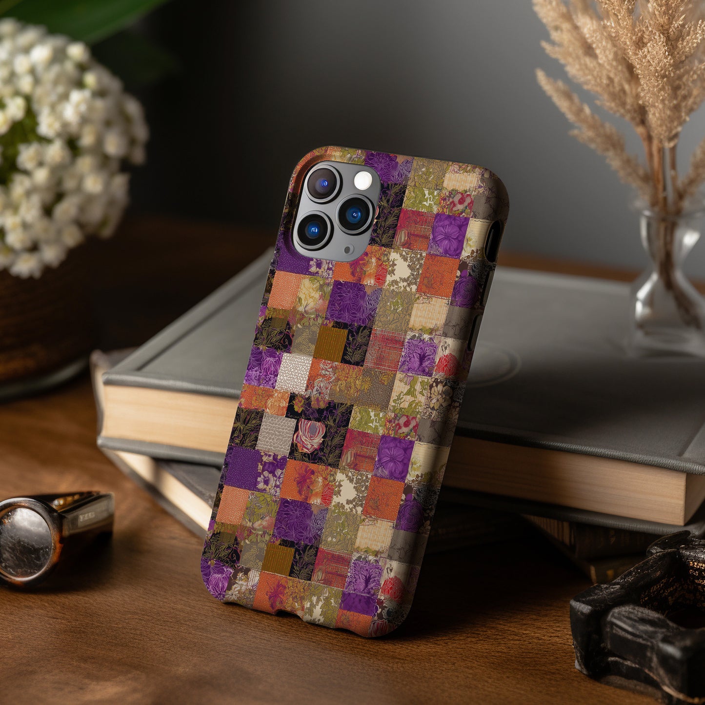 Autumn Bloom Patchwork Protective Phone Case