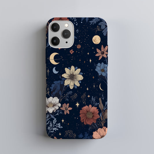 Celestial Night Bloom Protective Phone Case