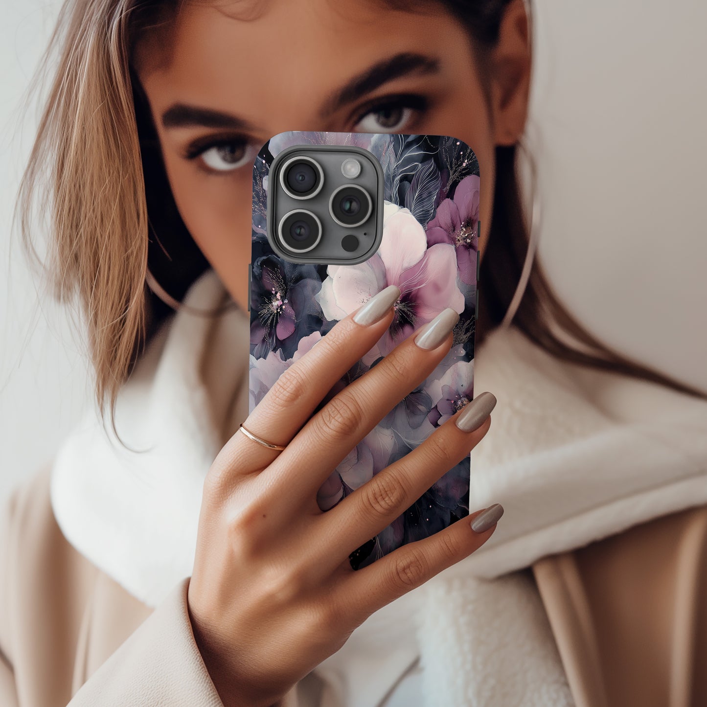 π Midnight Bloom Luxe β Moody Floral Protective Phone Case π