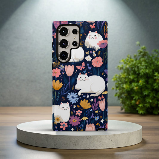🐱 Moonlit Garden Cats Protective Phone Case