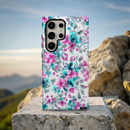 🌺 Tropical Breeze Floral Protective Phone Case