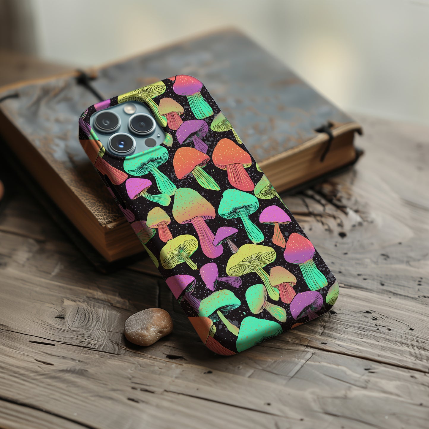 π Cosmic Glow Mushroom Protective Phone Case